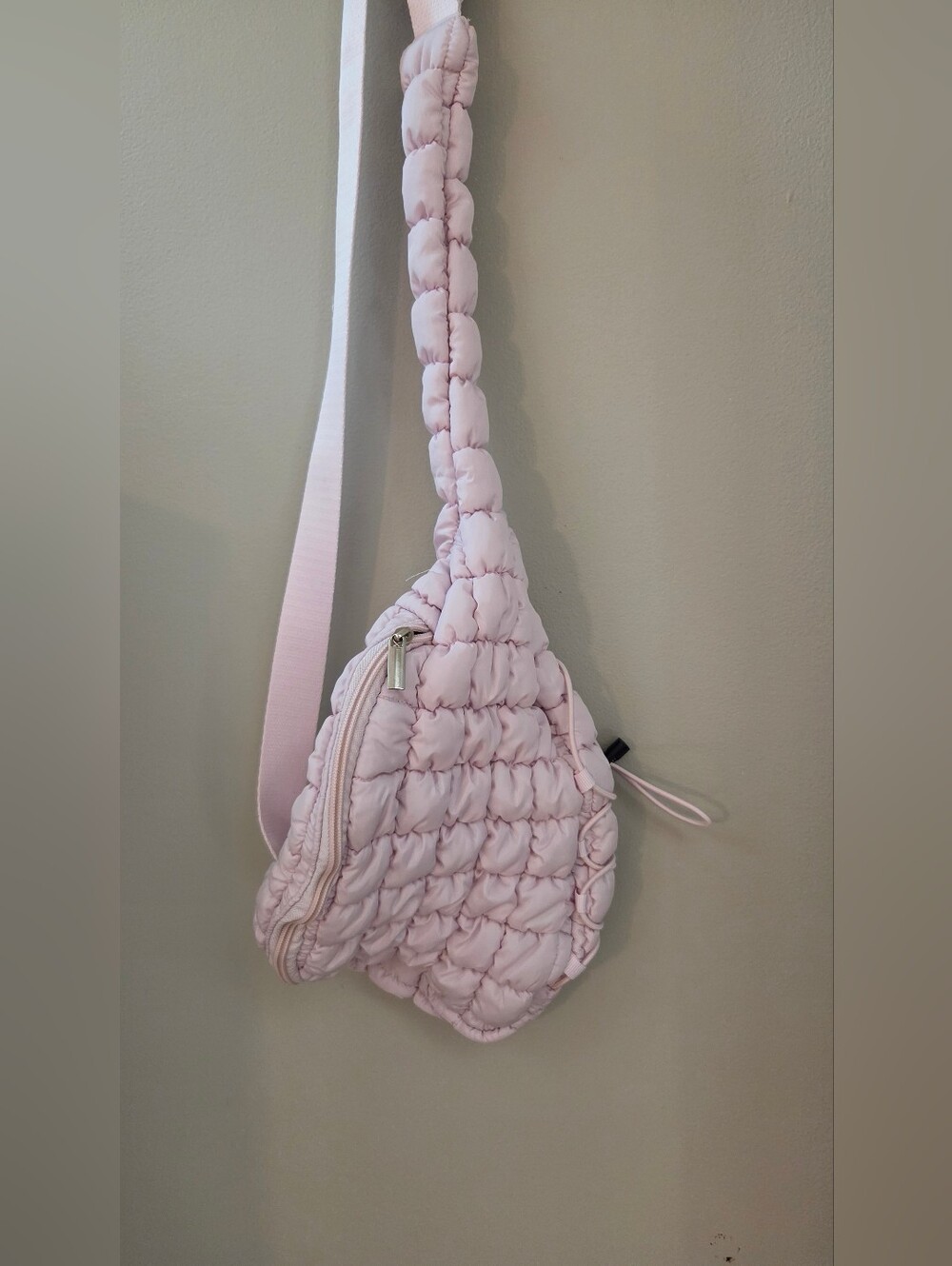 Source Unknown Pink Quilted Crossbody Sling Bag